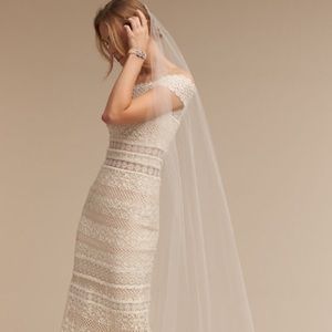 BHLDN SKY MIST VEIL IVORY